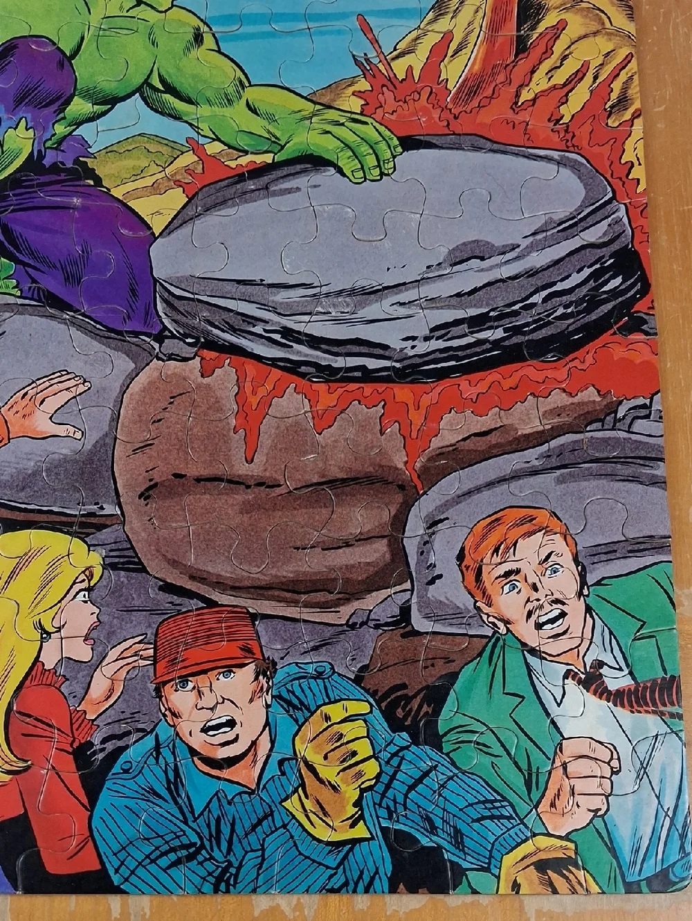 Vintage 1982 Incredible Hulk 100 Large Pieces 14 X 18 Whitman Jigsaw Puzzle